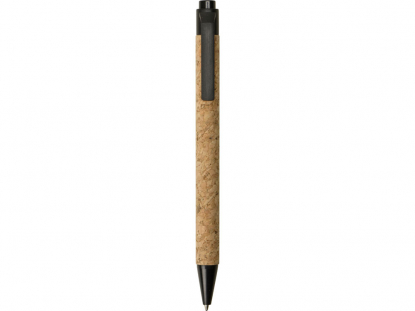 Ручка из пробки и переработанной пшеницы шариковая Evora, черная
