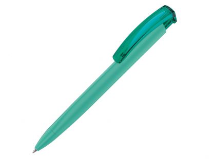 Шариковая ручка трехгранная TRINITY K transparent GUM soft-touch, бирюзовая
