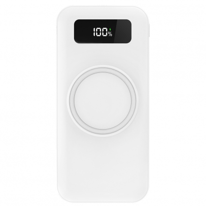 Внешний аккумулятор Authority с беспроводной зарядкой, 10000 Mah, белый
