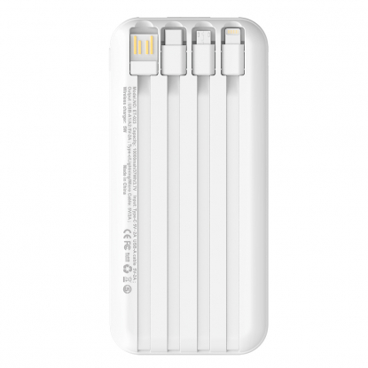 Внешний аккумулятор Authority с беспроводной зарядкой, 10000 Mah, белый