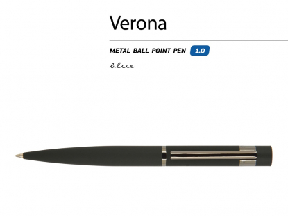 Ручка металлическая шариковая Verona, черная