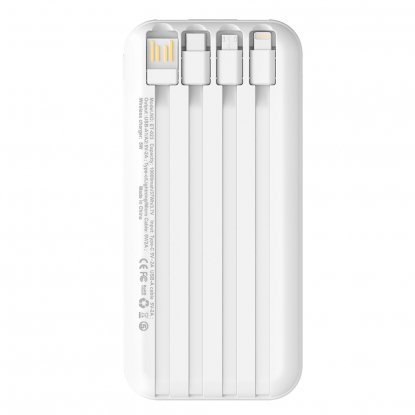 Внешний аккумулятор Authority с беспроводной зарядкой, 10000 Mah, белый
