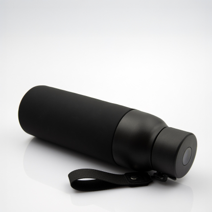 Термобутылка Button Black, черная