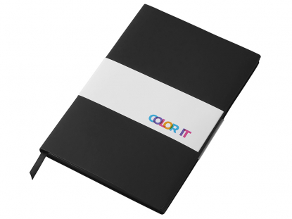 Блокнот в гибкой обложке А5 C1 софт-тач, черный