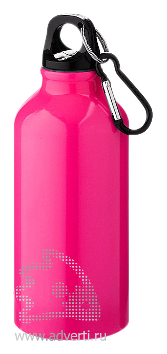 Бутылка Oregon с карабином, розовая