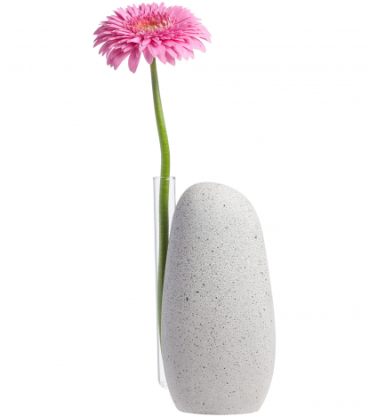 Ваза Share-On-Stone, пример с цветком