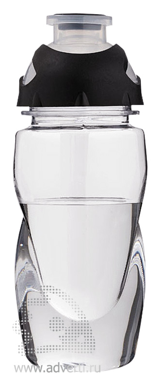 Бутылка спортивная Gobi, прозрачная, вид спереди