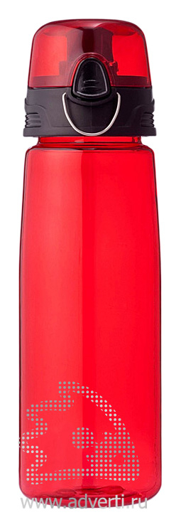 Бутылка спортивная Capri, красная, вид спереди