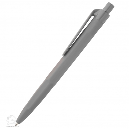 Шариковая ручка QS30 PRP Working Tool Soft Touch, серая, вид сбоку