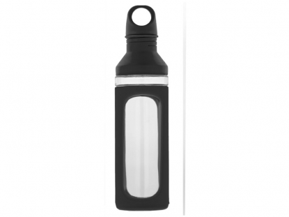 Стеклянная бутылка Hover, чёрная, вид спереди