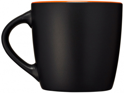 Чашка Riviera, чёрная с оранжевым, вид сбоку