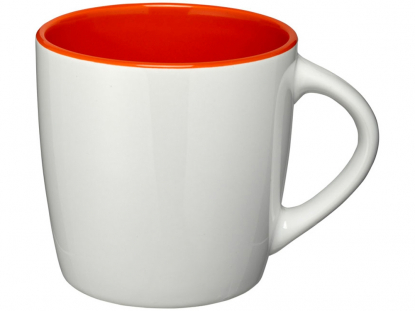 Чашка Aztec, белая с оранжевым