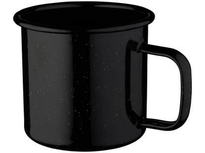 Кружка эмалированная Emal в крапинку, черная