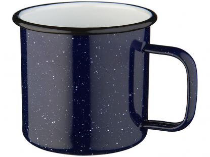 Кружка эмалированная Emal в крапинку, синяя