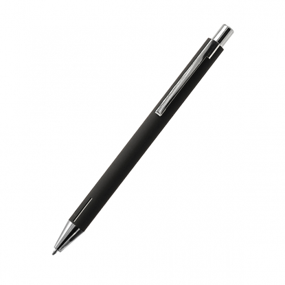 Шариковая ручка Elegant Soft, чёрная, вид спереди