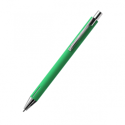 Шариковая ручка Elegant Soft, зелёная, вид спереди