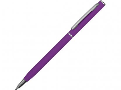 Ручка металлическая шариковая Атриум софт-тач, фиолетовая