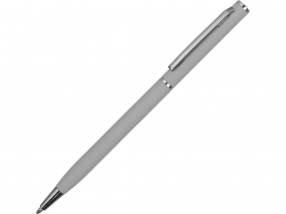 Ручка металлическая шариковая Атриум софт-тач, серая