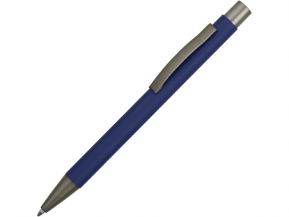 Ручка металлическая soft touch шариковая Tender, темно-синяя