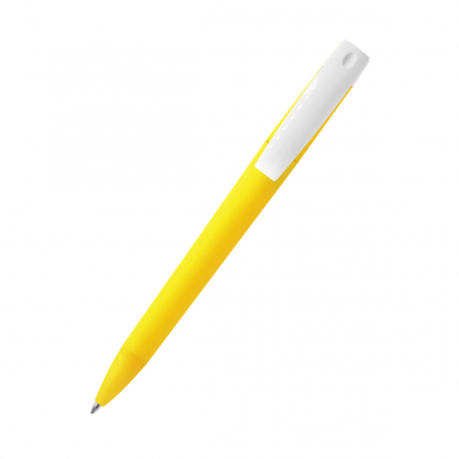 Ручка шариковая T-pen, жёлтая, вид спереди