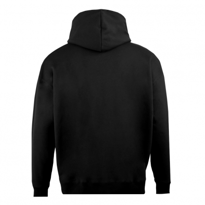 Толстовка унисекс Oversize Zip с капюшоном сэндвич, черная