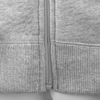 Толстовка унисекс Oversize Zip с капюшоном сэндвич, серый меланж