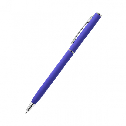 Ручка шариковая Tinny Soft, синяя, вид сбоку