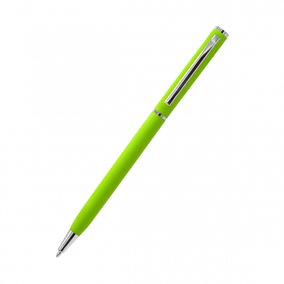 Ручка шариковая Tinny Soft, зелёная, вид сзади