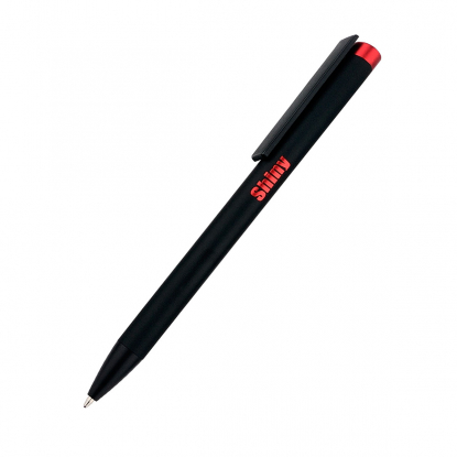 Шариковая ручка Slice Soft, красная, пример гравировки