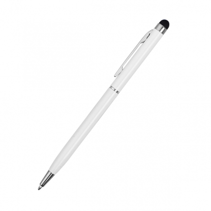 Ручка-стилус Dallas Touch, белая, вид сбоку