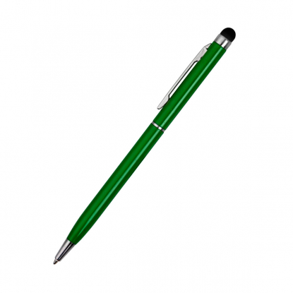 Ручка-стилус Dallas Touch, зелёная, вид сбоку