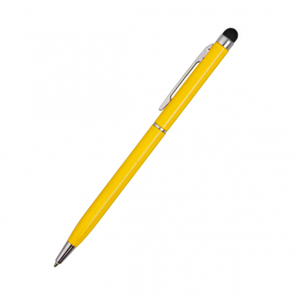 Ручка-стилус Dallas Touch, жёлтая, вид сбоку