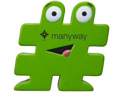 Антистресс HashTag, зелёный, пример персонализации