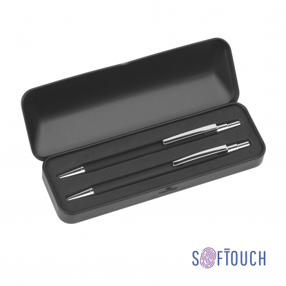Набор Ray (ручка+карандаш), покрытие soft touch, черный