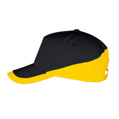 Бейсболка Booster 2, чёрный с жёлтым