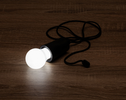 Лампа портативная Lumin, чёрная, яркость