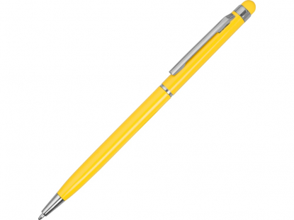 Ручка-стилус металлическая шариковая Jucy, желтая