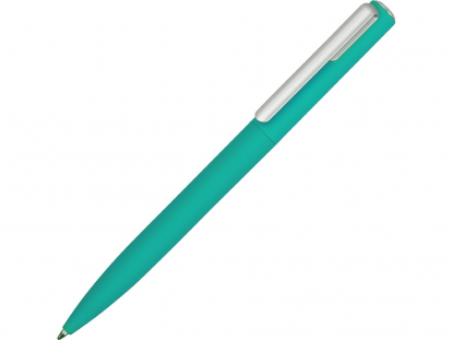 Ручка пластиковая шариковая Bon soft-touch, бирюзовая