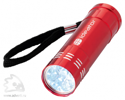 Фонарик с набором отверток красный