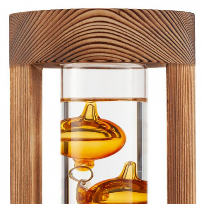 Термометр Галилео в деревянном корпусе, неокрашенный