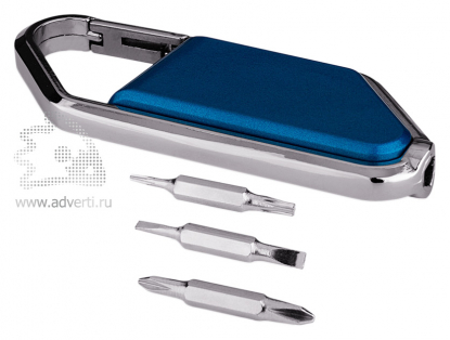 Набор отверток с карабином Ifix, синий