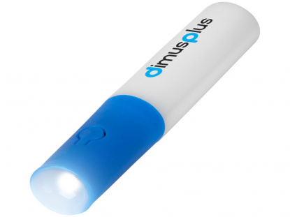 Фонарик Luke Sabre, синий, пример персонализации