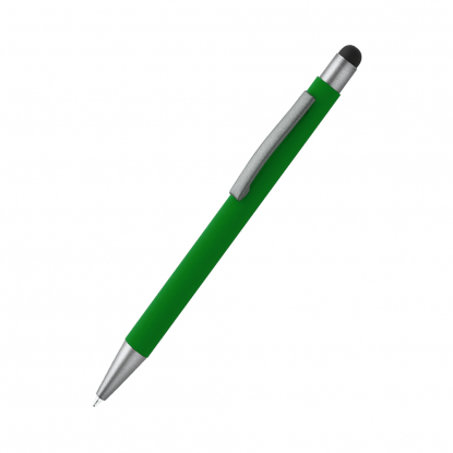 Ручка металлическая Story софт-тач, зелёная