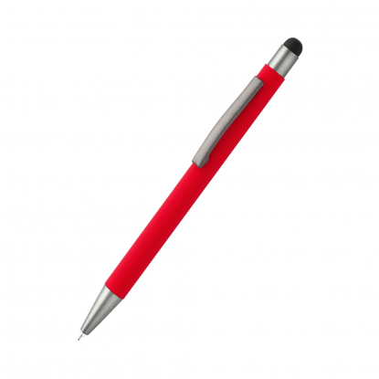 Ручка металлическая Story софт-тач, красная