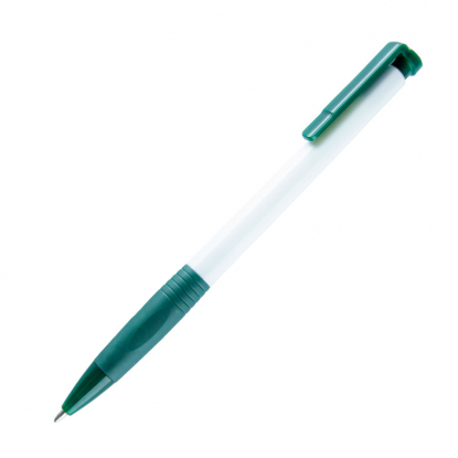 N13, ручка шариковая с грипом, пластик, темно-зеленая