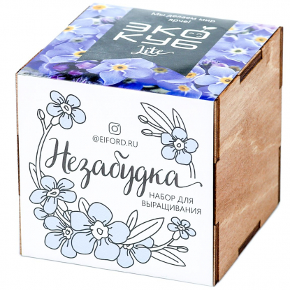 Набор для выращивания Экокуб Lite, незабудка