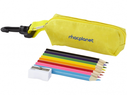 Набор цветных карандашей Ридикюль, жёлтый, пример персонализации