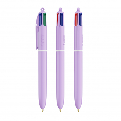 Шариковая ручка Bic 4 Colors Pastel, фиолетовая