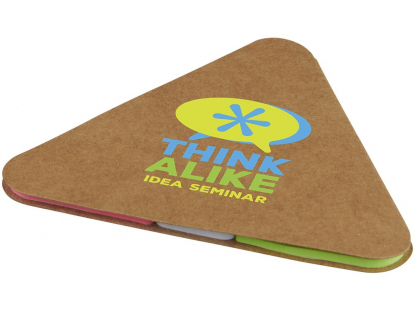 Треугольные стикеры, коричневый, пример нанесения