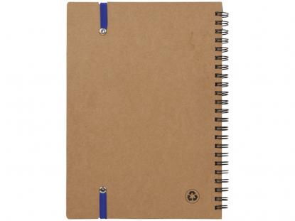 Блокнот А5 Josie, синий, обратная сторона